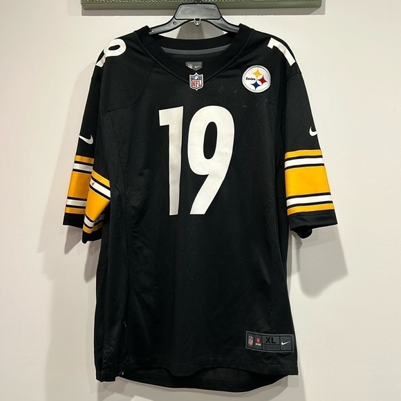Pittsburgh Steelers, Smith-Schuster number 19 black NFL jersey XL MENS flawed - Picture 1 of 9